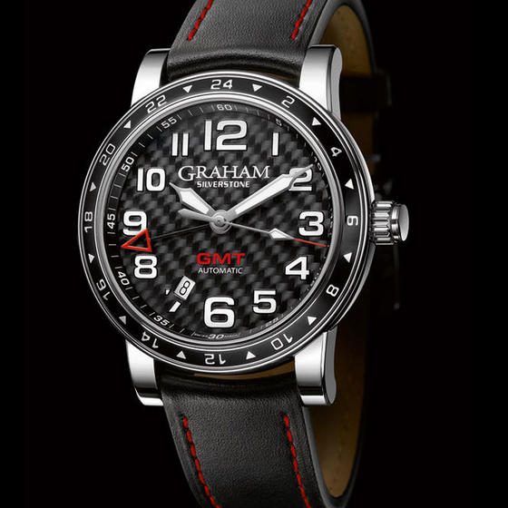 GRAHAM LONDON 2TZAS.B02A SILVERSTONE TIME ZONE BLACK replica watch
